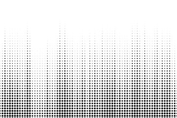 Fototapete - Halftone vector background. Monochrome halftone pattern. Abstract geometric dots background. Pop Art comic gradient black white texture. Design for presentation banner, poster, flyer, business card.