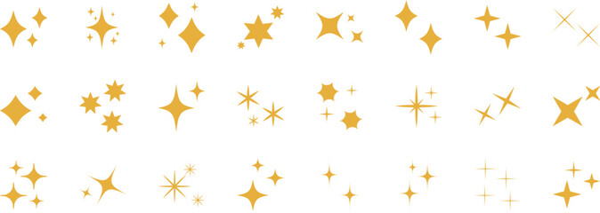 Wall Mural - Stars set icons.Shine icons. Christmas vector symbols isolated.Sparkle star icons. 