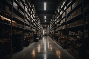 Wall Mural - Modern storehouse. Generative AI