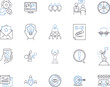© michael broon - Corporation work outline icons collection. Corporate, work, management, business, organization, company, structure vector and illustration concept set. operations, finance, HR linear signs