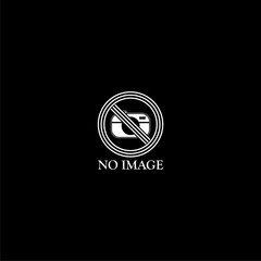 Canvas Print - No photo available sign icon isolated on dark background