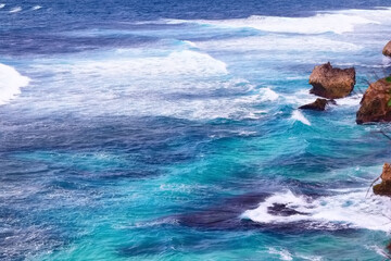 Wall Mural - sea foam on the sand abstract background abstract water ocean