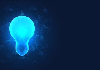 Poster - Background technology light bulb means coming up with creative ideas, starting a new business, or solving work problems that arise to get through a crisis, using a light bulb as a symbol.