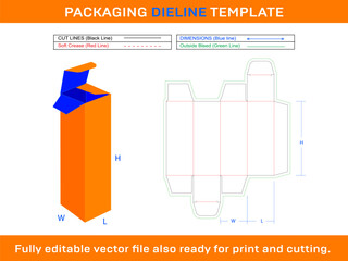 Wall Mural - Lipstik Box, Cosmetics Gift Box Dieline Template