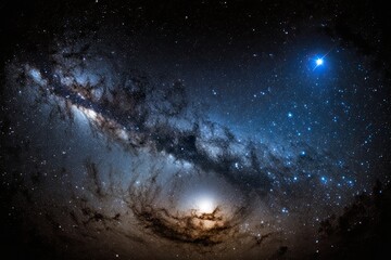 Wall Mural - Backdrop of Milky Way and Sars night sky. Generative AI
