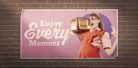 Enjoy every moment vintage advertisement