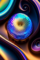 Aufkleber - Abstract 3D Background Colorful Shades 
