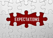 © Studio Nova - Word Expectations?on red puzzle background