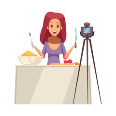 Poster - Cartoon Cooking Vlogger