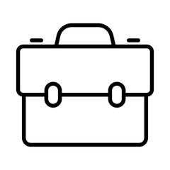 Fototapete - Briefcase icon. Business bag icon. Suitcase, portfolio symbol, linear style pictogram isolated on white.