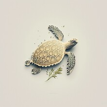 A Logo With A Turtle With White Background
