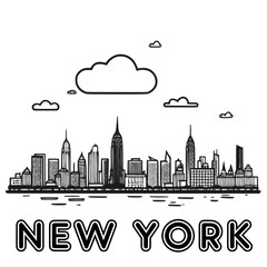 Wall Mural - New York skyline silhouette vector design