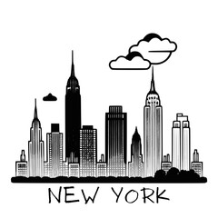 Wall Mural - New York skyline silhouette vector design