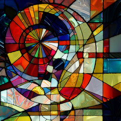 Wall Mural - Elements of Colored Glass