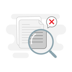 Poster - search no result. data, document, file not found concept illustration flat design vector eps10. modern graphic element for landing page, empty state ui, infographic, icon