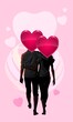 © BillionPhotos.com - Photo collage of dreamy couple with hearts on heads