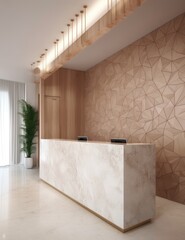 Wall Mural - Luxury and contemporary lobby area interior design with reception counter	