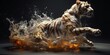 tiger in the water, Created by AI generation, AI generative