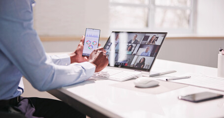 Poster - Remote Conference Webinar And KPI Dashboard Chart