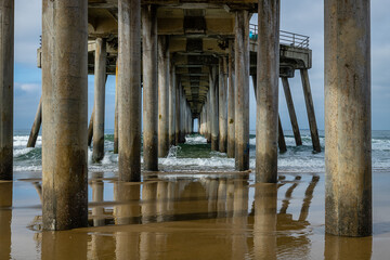 Sticker - Downtown Huntington Beach and the Huntington Beach Pier