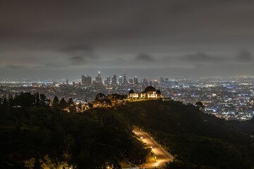 Poster - The Griffith Observatory and downtown LA at night