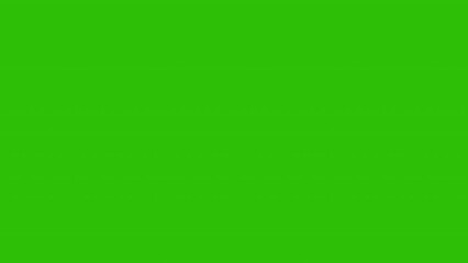 3D laptop green screen chroma key opening scene on transparent background. Empty green screen display laptop