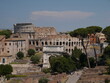 View of Via Sacra, Arch of Titus, and the Colosseum. Rome, Italy 