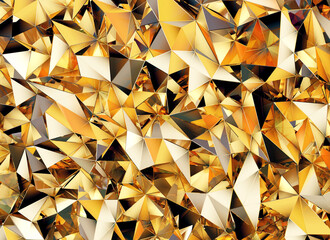Poster - Luxury Abstract Realistic Gold Texture Reflection Close Up Background 3D rendering