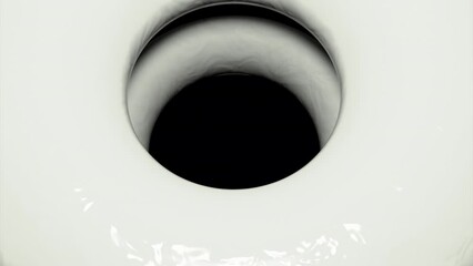 Poster - White and green funnel. Design. A small sucking hole made in 3d format.