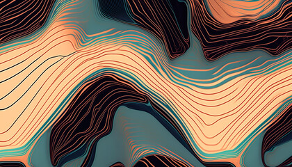 abstract topographic background - generative ai