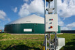 Bioenergie - Neuer Gärbehälter einer Biogasanlage mit neuster Elektronikvorrichtung.