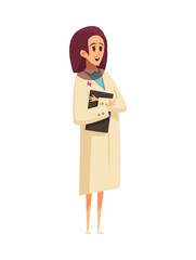 Poster - Doctor Flat Illustration