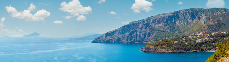 Wall Mural - Beautiful Tyrrhenian sea coastline landscape. Not far from Sapri, Campania, Italy.