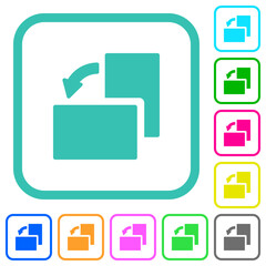 Poster - Rotate left solid vivid colored flat icons