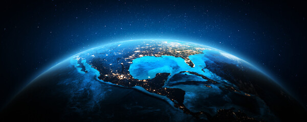 Wall Mural - America from space