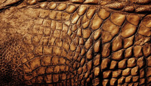 Golden Brown Dinosaur Skin Texture Background By Generative AI