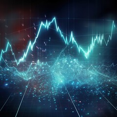 Poster - stock market or forex trading graph is suitable for financial investment. generative ai
