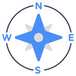 Modern design icon of windrose 