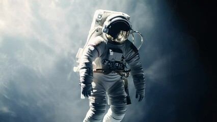 Wall Mural - Space suits isolated on space background.  Motion.
