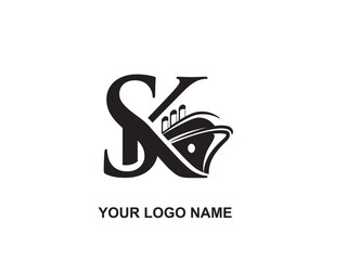 Global freight transportation logo design. International trade and logistic vector design. Sea and air cargo services logotype