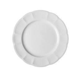 white ceramic plate on transparent png