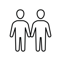 Canvas Print - Gay same-sex relationship vector icon