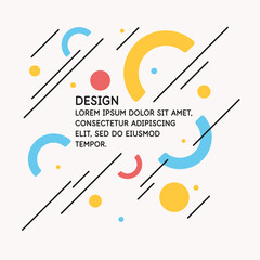 Poster - Composition with geometric shapes. Abstract background for design.