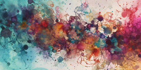  creative chaos - scattered watercolour style splatter pattern, generative ai