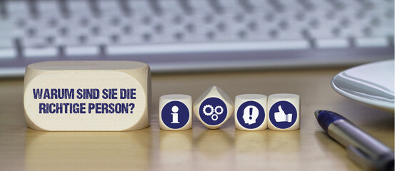 Sticker - Warum sind Sie die richtige Person?	