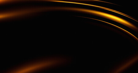 Wall Mural - Gold And Black Cloth Or Liquid Flowing Dark View Background