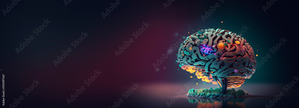 Creative Ai Brain Artificial Intelligence Development Concept Banner