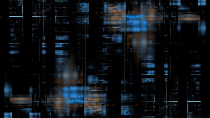 Poster - Digital space, the future of digital modern technologies. Data transmission security system. 3d render