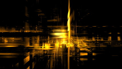 Poster - Digital technologies, cloud computing, digital future, information transfer. Abstract technology big data background concept. Motion of digital data flow