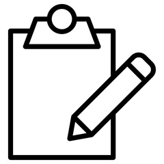 Sticker - notepad with pen icon